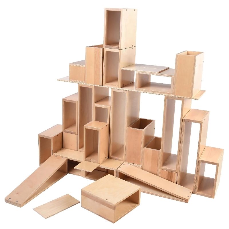 Constructive Playthings Hollow Blocks Half Set - Landscape View Second
