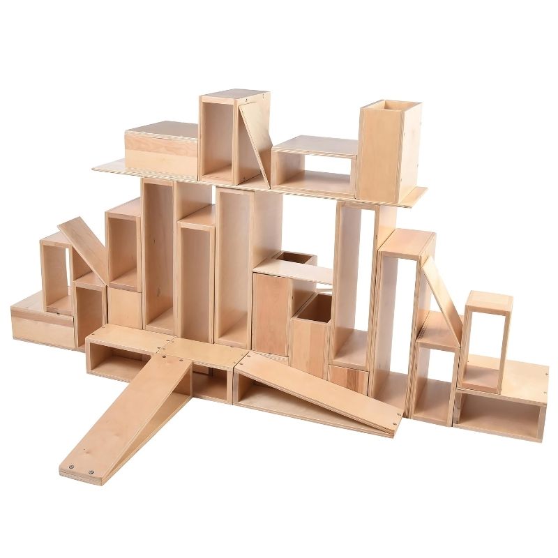 Constructive Playthings Hollow Blocks Half Set  - Landscape View
