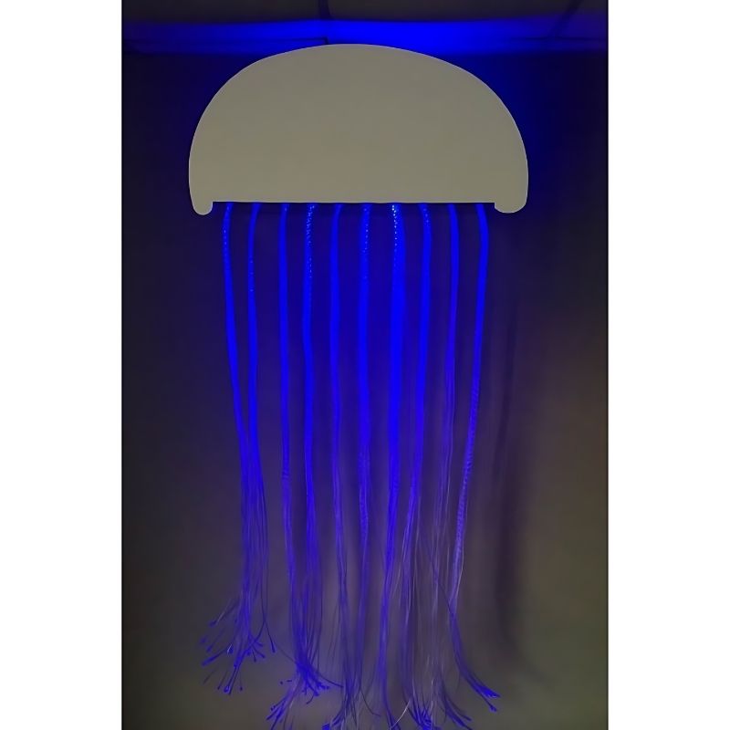 Experia Fibre Optic Jellyfish - Front View Bluish Light
