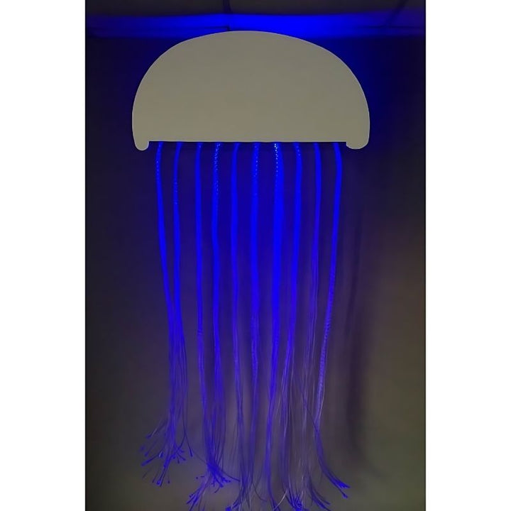 Experia Fibre Optic Jellyfish - Front View Bluish Light
