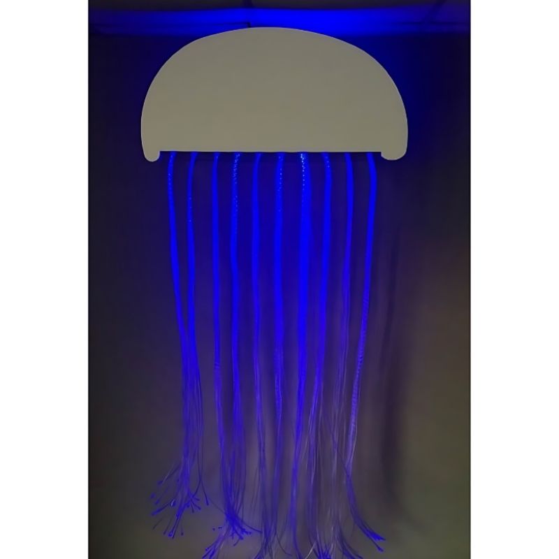 Experia IRiS Fibre Optic Jellyfish - Front View Bluish 
