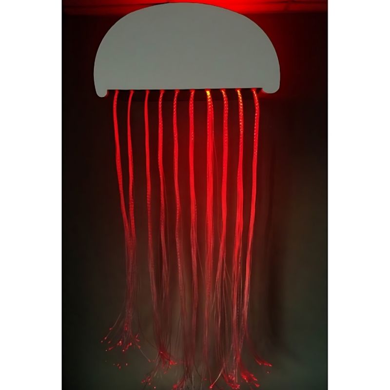Experia IRiS Fibre Optic Jellyfish - Front View Red Light
