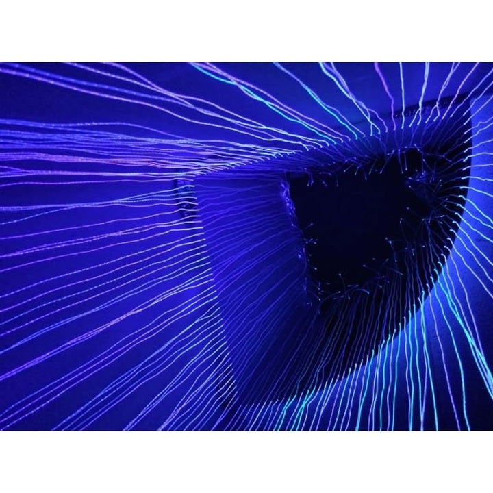Experia IRiS Fiber Optic Sensory Corner Shower - Inside View Purple Fiber Optic 