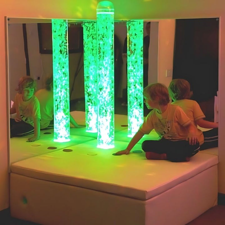 Experia Interactive Bubble Tube Corner - Child Active Play Green Light
