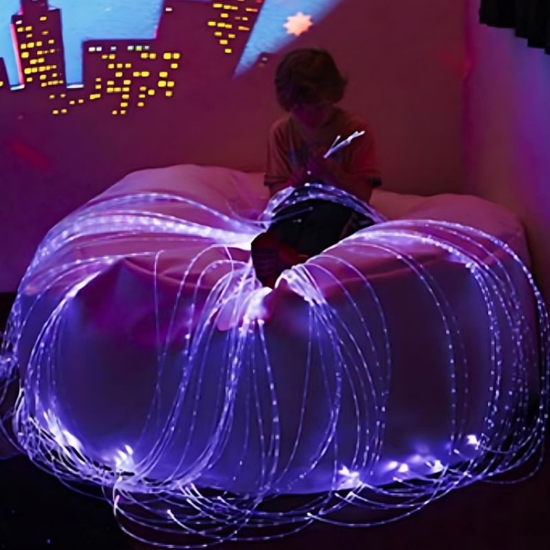 Experia LED Fiber Optic Softie - Landscape View Child Active Play Purple Fiber Optic