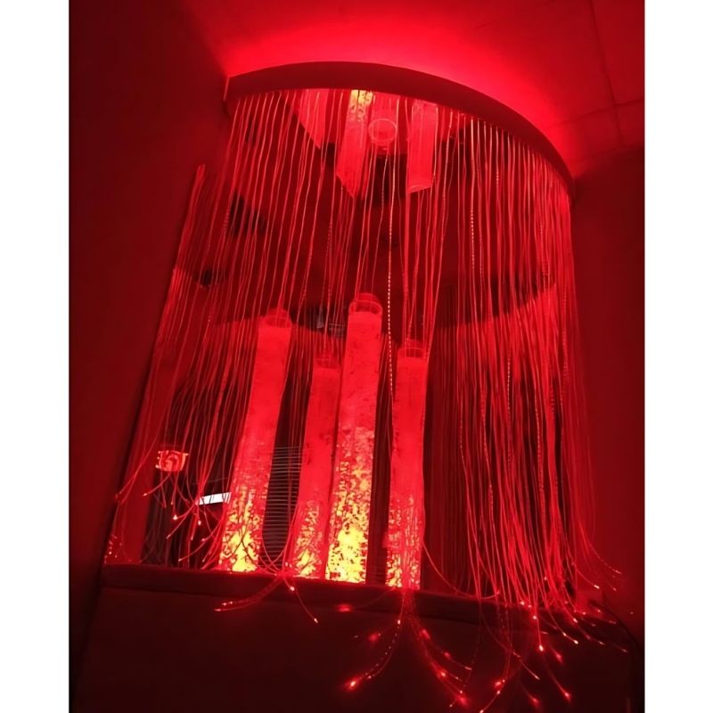 Experia Calming Sensory Cocoon - Corner View Red Light
