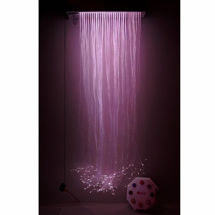 Experia Superactive Sensory Room - Wall Cascaded Pink Fiber Optic and Control