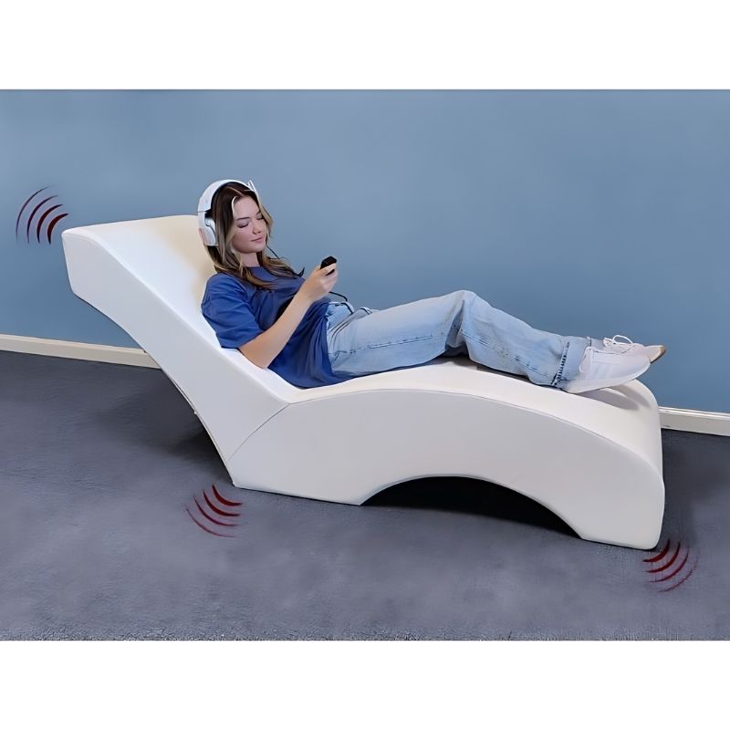 Experia Vibroacoustic Lounger -Landscape View Woman Enjoying Music