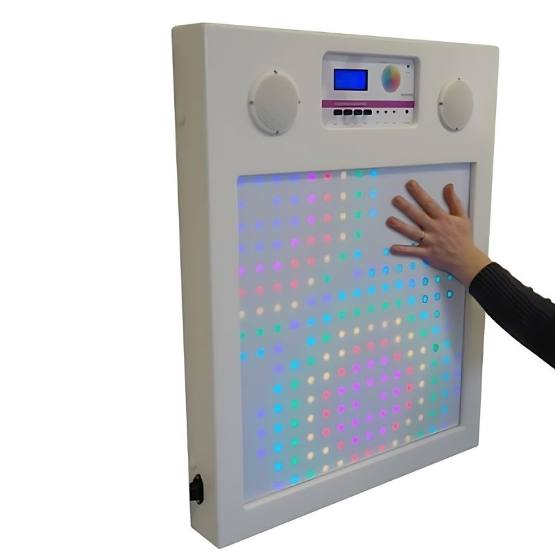 Experia IRiS Sensory Room with IRiS Musical Touch Wall - Front View Hand Touching
