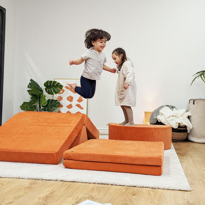 Go Coconut - The Discovery Bundle - Play Couch - orange child jumping