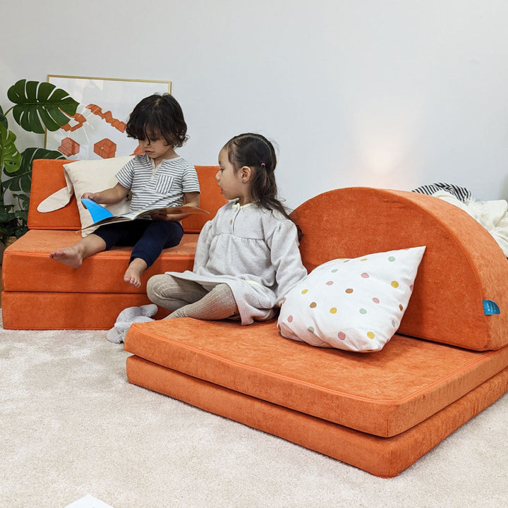 Go Coconut - The Discovery Bundle - Play Couch - orange children reading