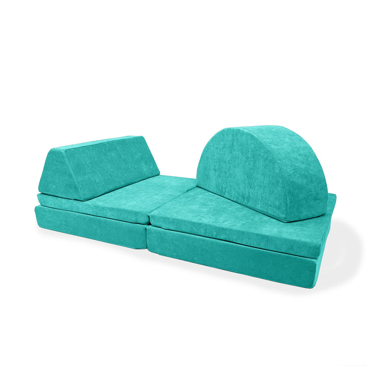 Go Coconut - The Discovery Bundle - Play Couch - tropical teal front view