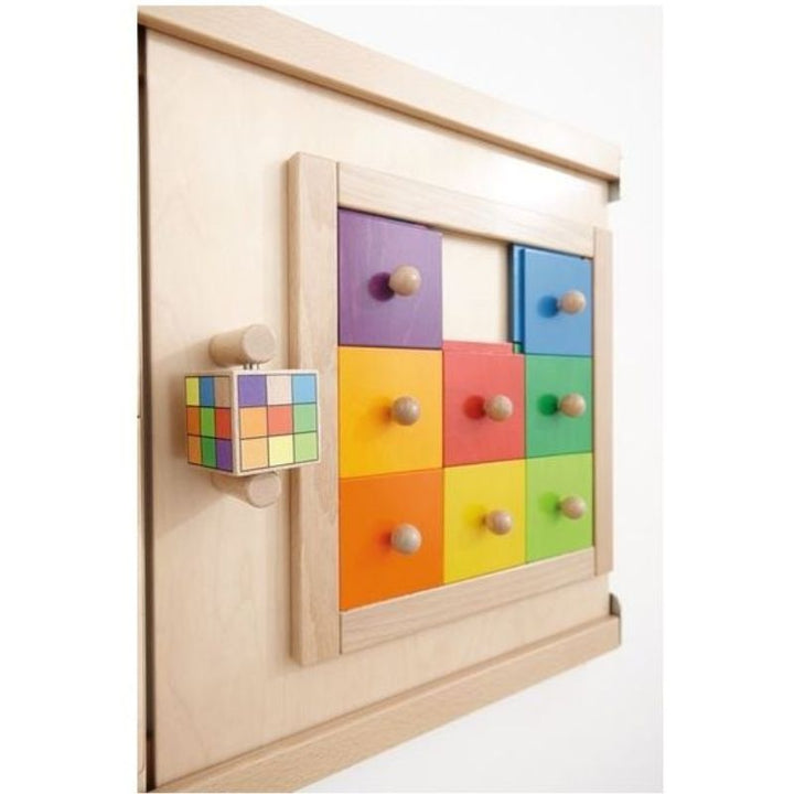 HABA Pro Colorful Squares Sensory Wall - Side View
