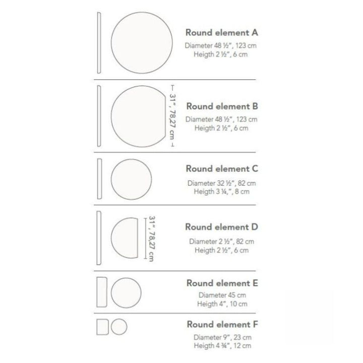 HABA Pro Grow.upp Abacustica Acoustic Panel Sets - Detailed Size Information