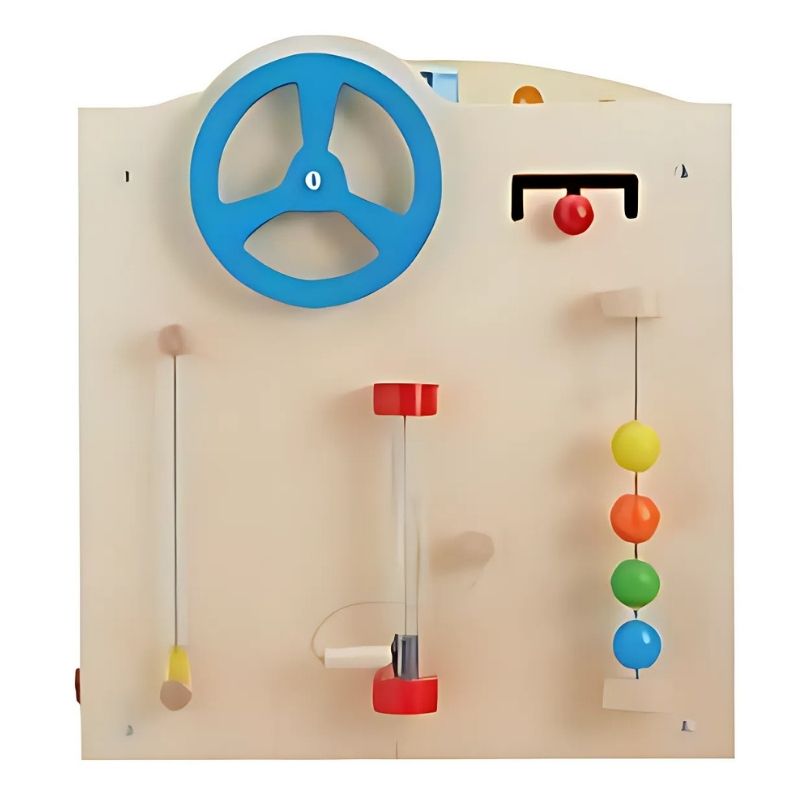 HABA Pro Multi Learning Cube - Sensory Island - Front View Wheel Colored Balls