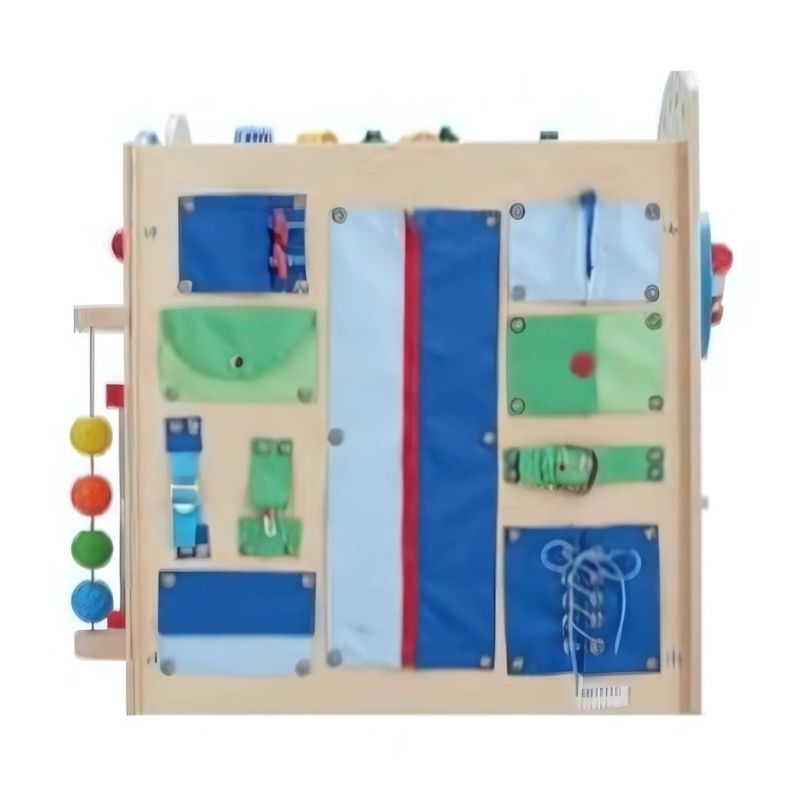 HABA Pro Multi Learning Cube - Sensory Island Front View - Blue