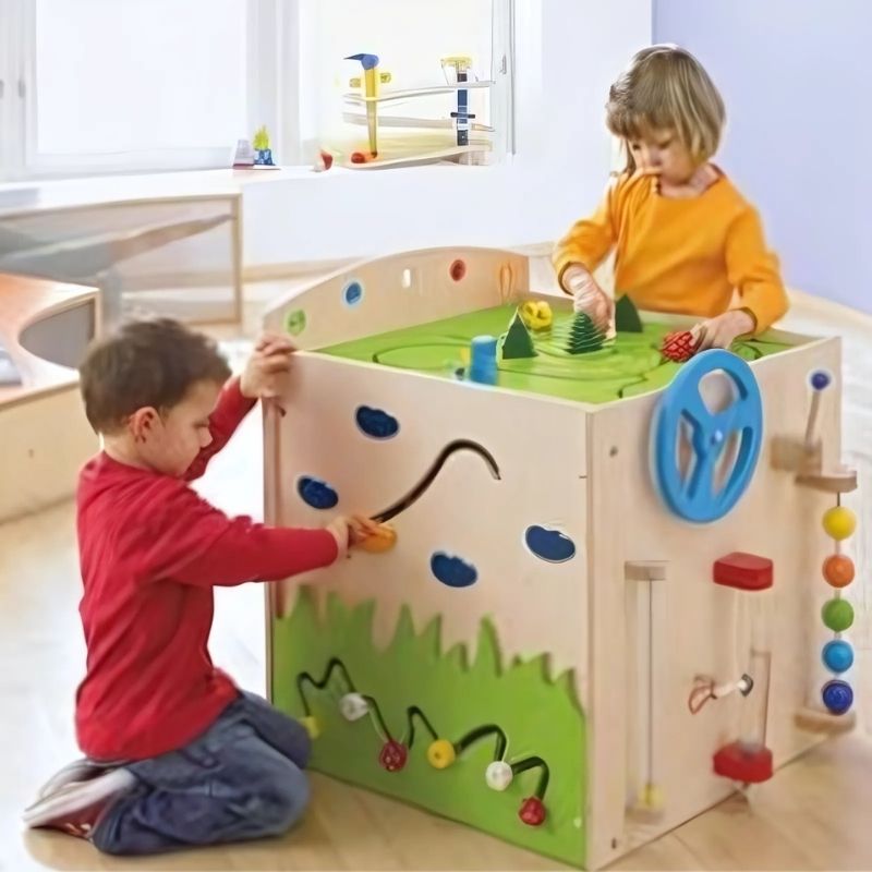 HABA Pro Multi Learning Cube - Sensory Island - Two Kids Active Play