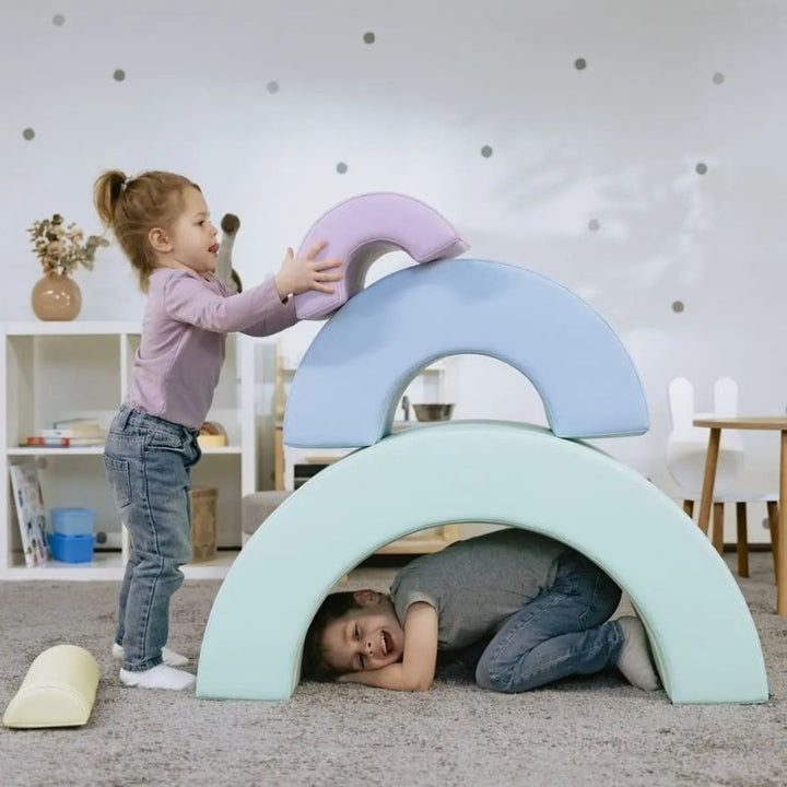 IGLU Montessori Soft Play Set - Rainbow Two Child Three Arcs Play
