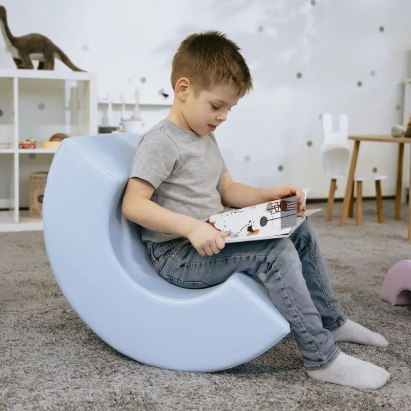 IGLU Montessori Soft Play Set - Rainbow Side View Child Reading
