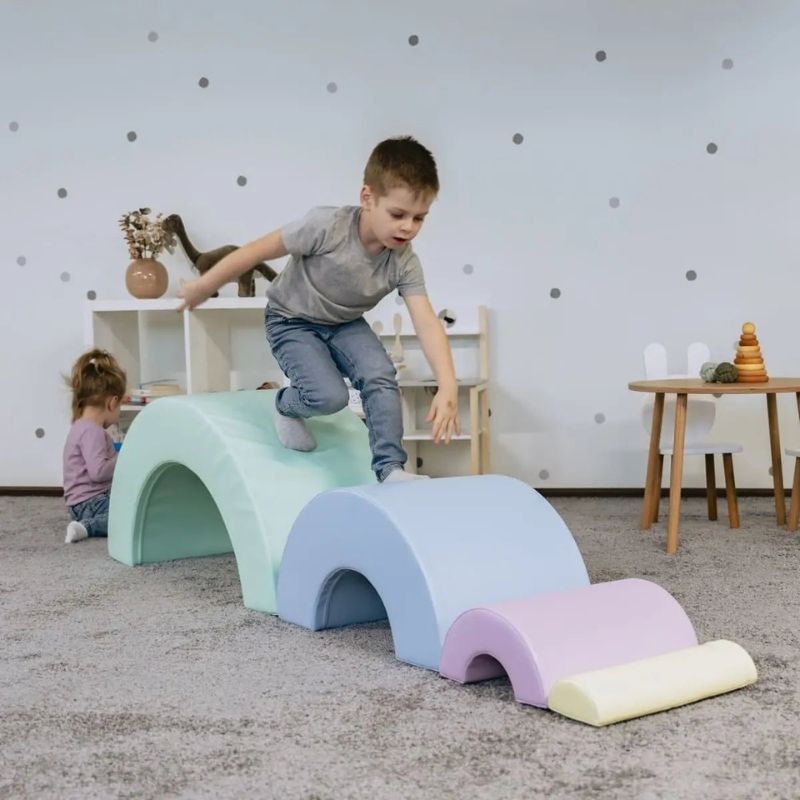 IGLU Montessori Soft Play Set - Rainbow Child Active Play Over
