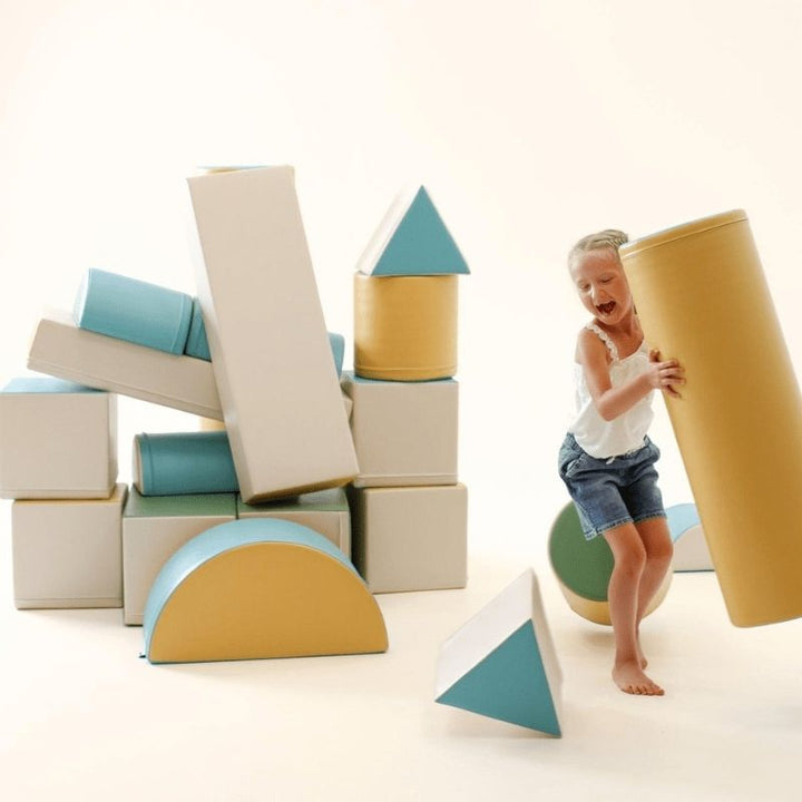 IGLU Soft Play - Fortress Set - Turquoise Girl Child Lift