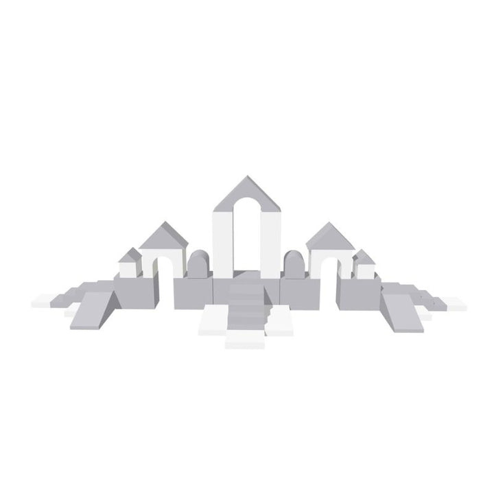 IGLU Soft Play - Mega Castle Set - Landscape View Grey White Castle 