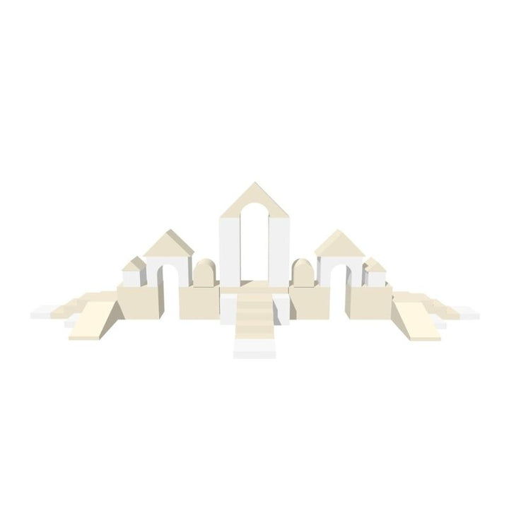 IGLU Soft Play - Mega Castle Set - Landscape View Biege White Castle