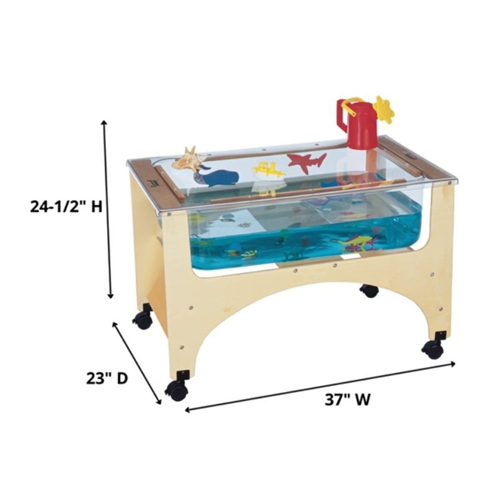 Jonti-Craft See Thru Sensory Table, 24-1/2" High - Detailed Dimension
