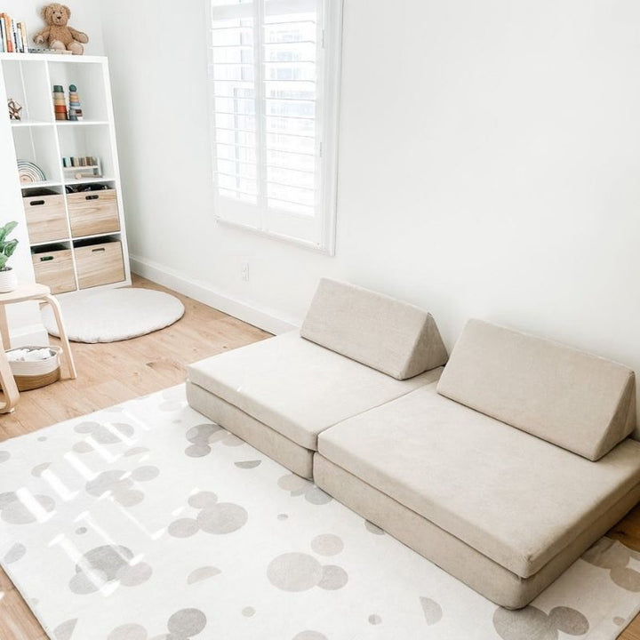 Kiddie Couch - Sand Beige Top View
