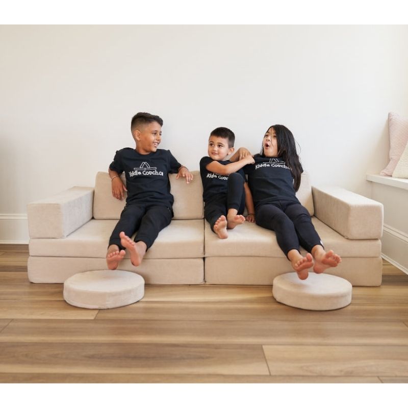 Kiddie Couch Sand Beige Kids Sitting
