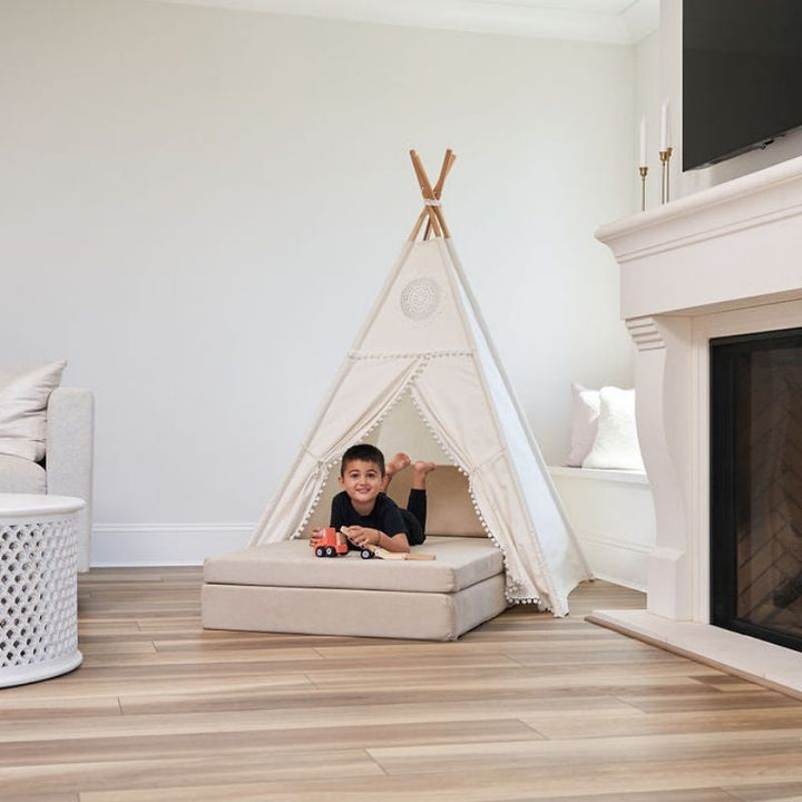 Kiddie Couch - Sand Beige Teepee Build
