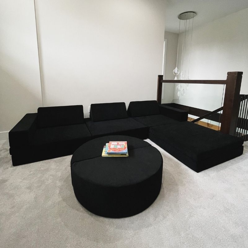 Kiddie Couch - Landscape View Jet Black Living Room 
