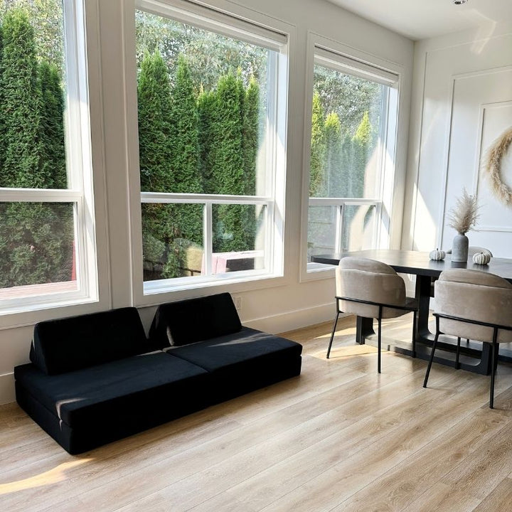 Kiddie Couch - Jet Black Dining Room Angle View
