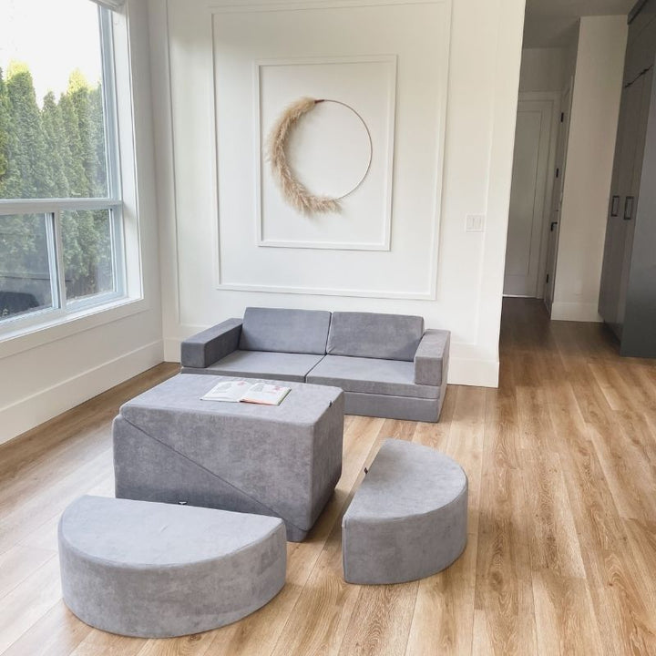 Kiddie Couch - Koala Grey Living Room View
