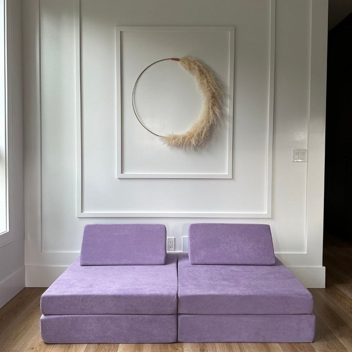 Kiddie Couch - Front View Orchid Purple
