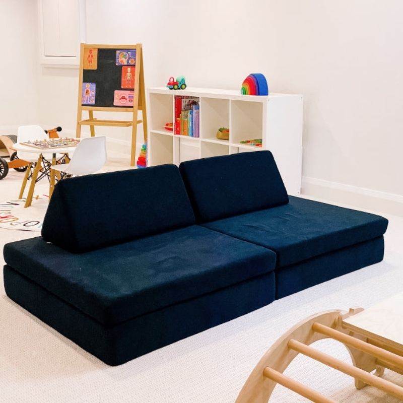 Kiddie Couch - Jet Black Playroom View
