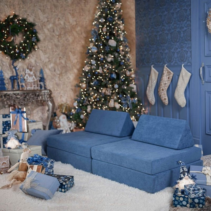 Kiddie Couch - Pacific Blue Christmas 
