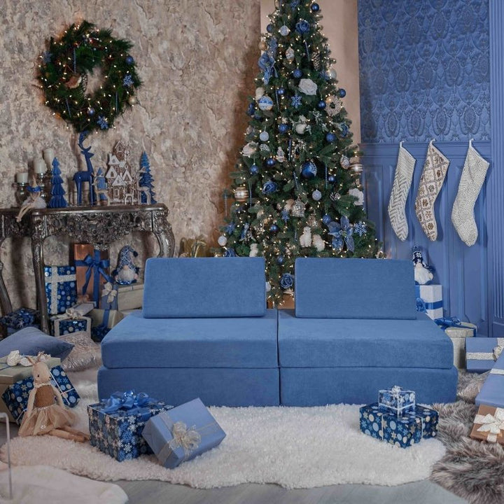 Kiddie Couch - Front VIew Pacific Blue Christmas Tree
