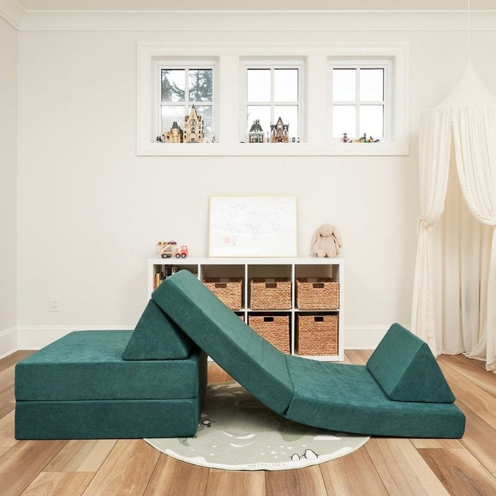 Kiddie Couch - Emerald Green Slide Build
