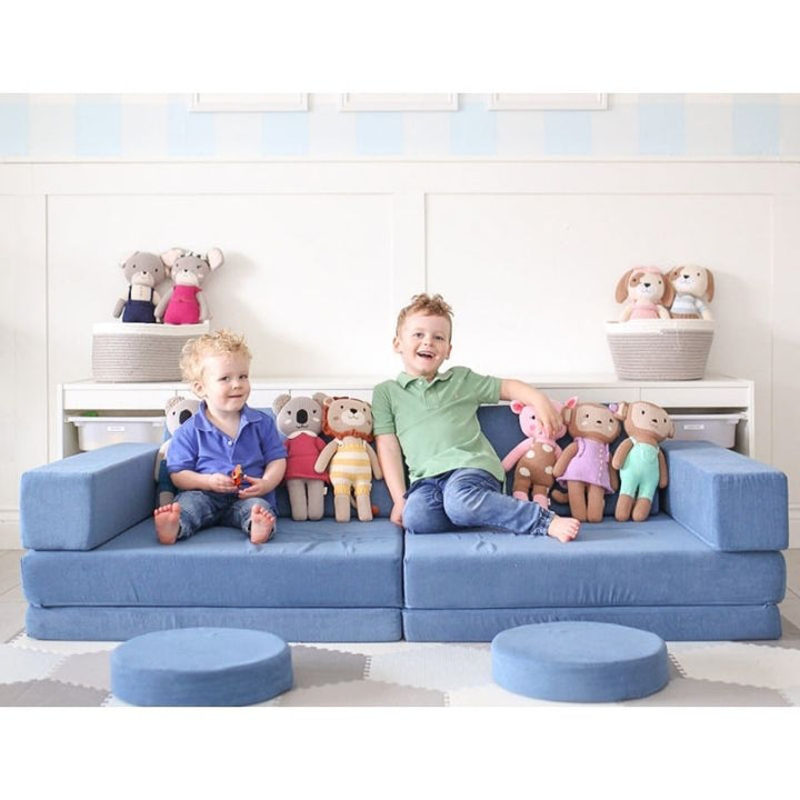 Kiddie Couch - Pacific Blue Children Living Room View
