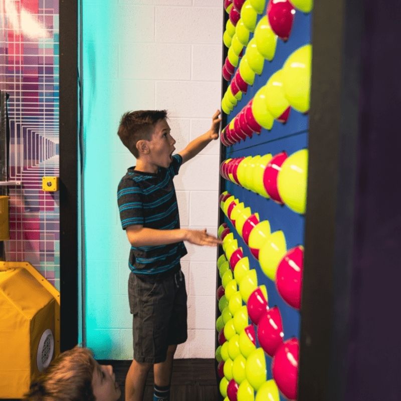 LiteZilla Spinfinity Whirly Wall - Active Play Boy Side View
