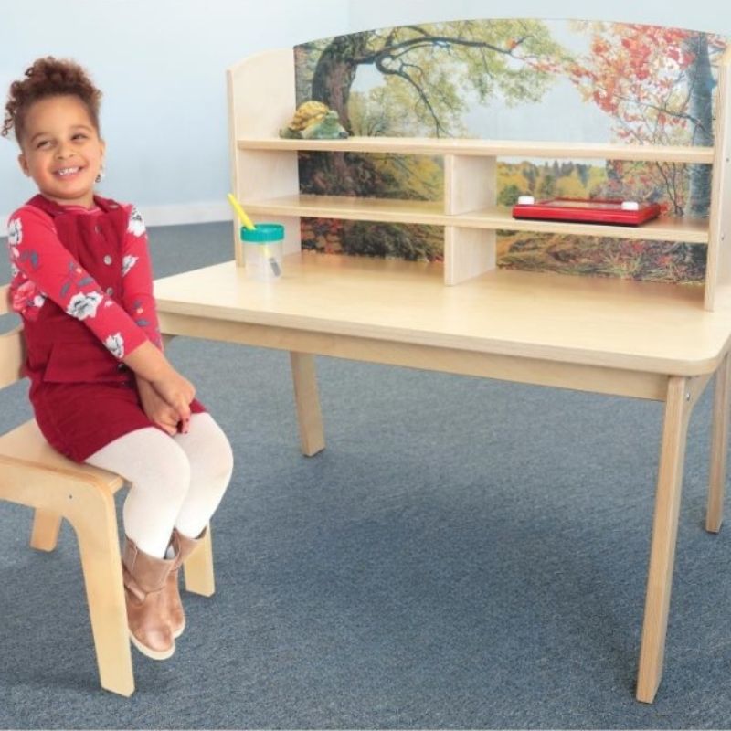 Whitney Brothers Nature View Writing Center Happy Kid Front View
