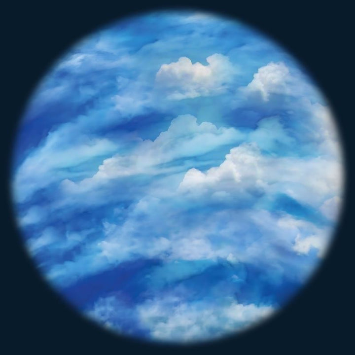OPTIKinetics 6 inch Picture Effect Wheel Cloud displaying cloud-themed imagery for gentle calming projection in sensory rooms, therapy spaces, and calm corners