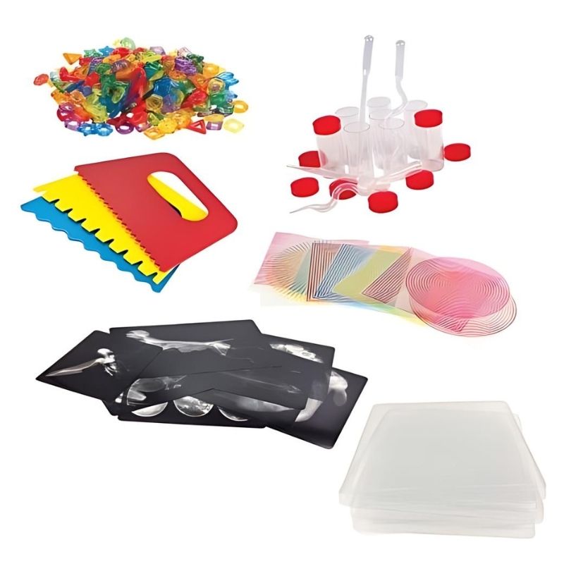 ROYLCO LED Color-Changing Light Cube Sensory Exploration Kit - Complete Set