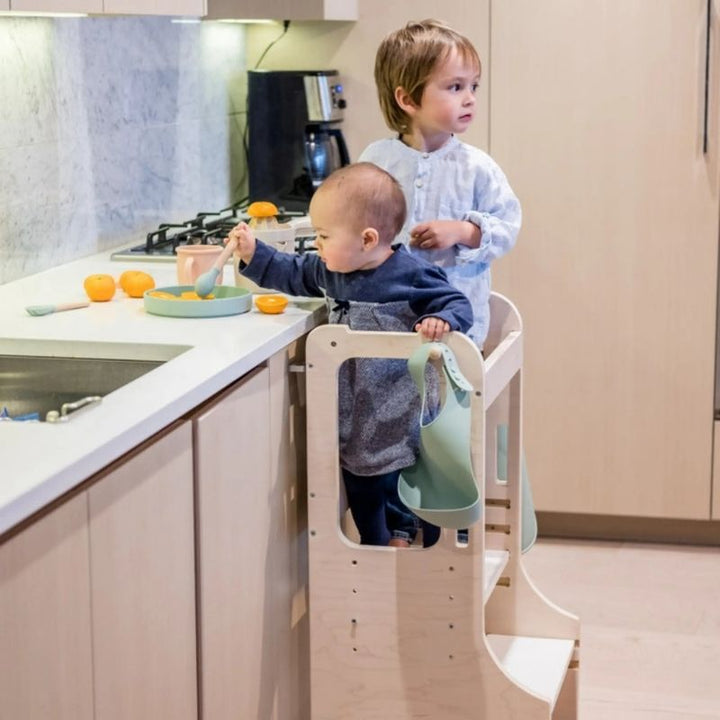 Sapiens Child - KIWI - Kitchen Tower,  Activity and Learning Stool -  Two Kids Active Play