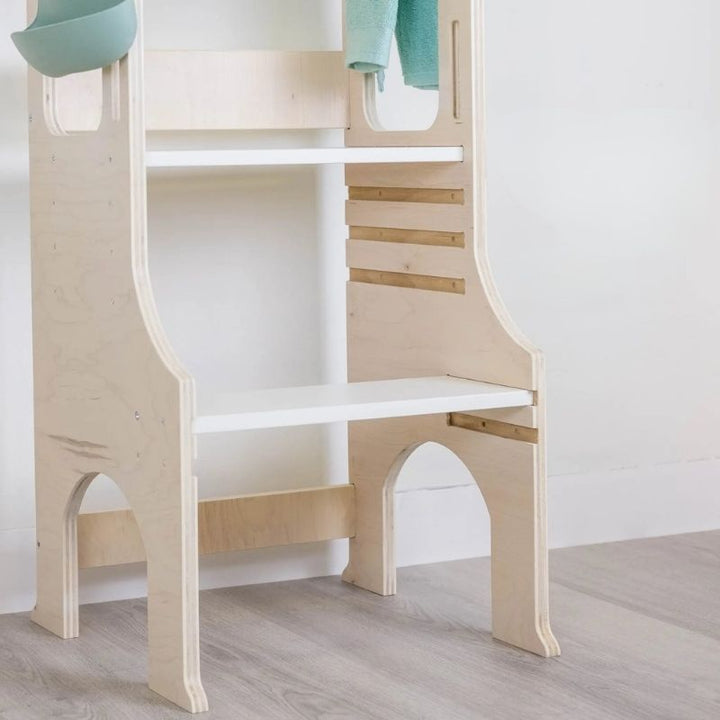 Sapiens Child - KIWI - Kitchen Tower,  Activity and Learning Stool - Bottom View Indoor