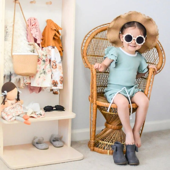 Sapiens Child - MANGO - Montessori Cubby Coat Rack - Child Active Play Sitting