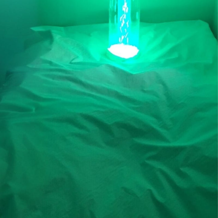 TFH Bubble Tube Cuddle Cushion - Landscape room view green light