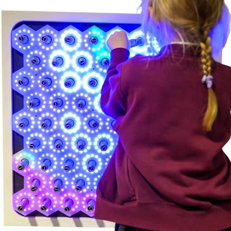 TFH Electro Wobble Garden Activity Panel - Kid showing panel view