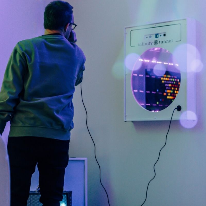 TFH Interactive Infinity Tunnel & Microphone - Adult play wall installed